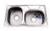 Chậu rửa Inox Tân Á 2 hố 0 bàn TA11