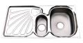 Chậu rửa Inox Tân Á 2 hố - 1 hố phụ - 1 bàn TA20